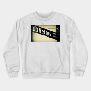 Helms Avenue, Rancho Cucamonga, California by Mistah Wilson Crewneck Sweatshirt